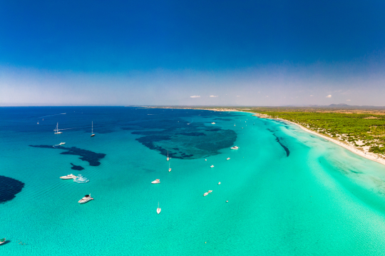 Weitblick über Es Trenc Strand auf Malllorca